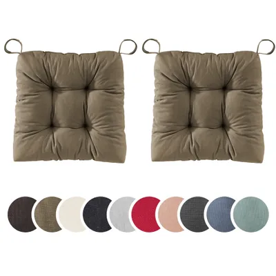 Produktbild von sleepling - 2er Set Stuhlkissen, Sitzkissen, für Indoor und Outdoor, 40 x 38 cm, taupe