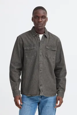 Produktbild von Blend BHDARGO Herren Jeanshemd Langarmhemd Freizeithemd 100% Baumwolle regular fit