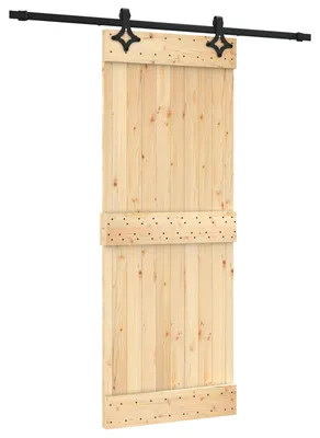 Immagine prodotto di Porta scorrevole Naturale e Nero 80 x 210 cm