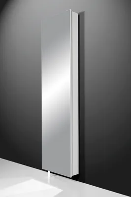 Produktbild von Garderobenschrank "381" in weiss mit einer Tür. Abmessungen (BxHxT) 50x195x18 cm