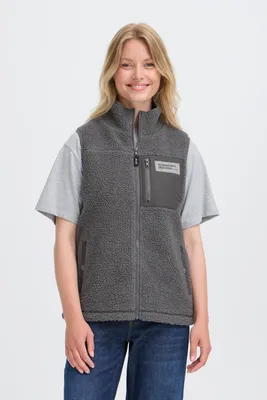 Produktbild von OXMO OXABBY Damen Teddy-Weste Weste Outdoor-Weste regular fit
