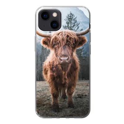 Produktbild von MuchoWow® Handyhülle Schutzhülle Hülle für iPhone 13 mini Schottischer Hochländer - Kuh - Tiere - Berg - Natur Silikon Softcase Handy Hülle - Softcase