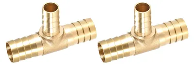 T-förmige Messing-Kupplung 16x12x16 mm, 2 Stück