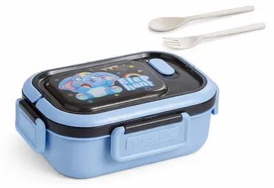 Produktbild von Verk 07333 Snackbox mit Fächern und Besteck, blau