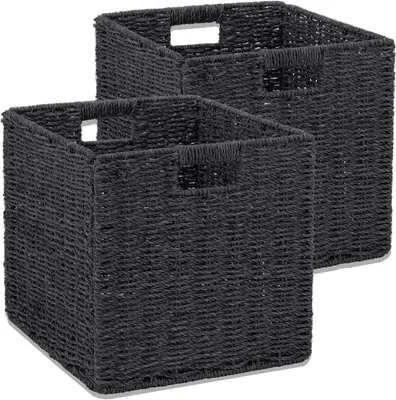 Obrázek produktu pro Úložný košík, vhodný pro regál Kallax, rozměry 28 cm, černá barva