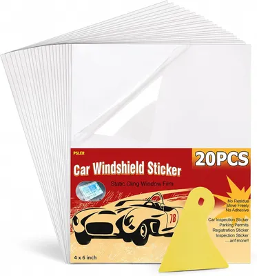 Produktbild von Autoaufkleber 8PCS, klare statische Folie, schützt Windschutzscheibe vor Aufkleberesten, einfach zu entfernen