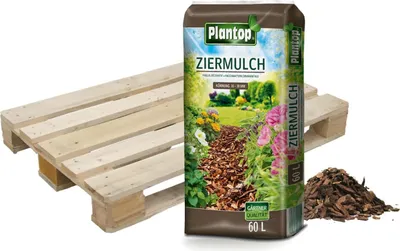 Produktbild von Plantop Ziermulch Bodenhilfsstoff, 20 x 60 Liter  Körnung 10 - 30 mm