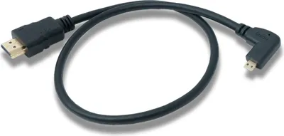 Produktbild von SYSTEM-S HDMI Kabel 50 cm Micro Stecker zu Standard Winkel
