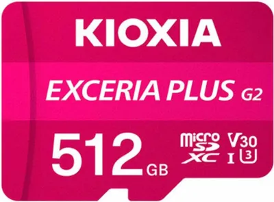 Obrázok produktu pre Kioxia LMPL2M512GG2, 512 GB, MicroSDXC, Trieda 10, UHS-I, 100 MB/s, 90 MB/s