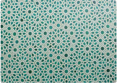 Produktbild von Geometrisches Arabeskenmuster – Bodenschutzmatte – Rutschfest – Schutzmatte für Büro – Vinylmatte – Stuhlunterlage – 140 x 100 cm