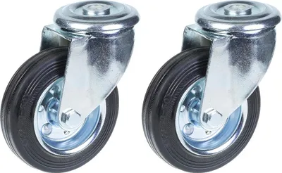 Immagine prodotto di 100 mm 4" con ruote in gomma, girevoli, forte capacità di 180 kg, set di 2