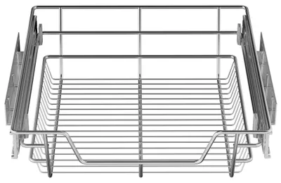 Obrázek produktu pro ACXIN, zásuvka do skříně, 50 cm, 4 kusy, plně výsuvná teleskopická zásuvka, chromovaný kovový koš, zásuvka do skříně, zásuvka do kuchyňské skříňky