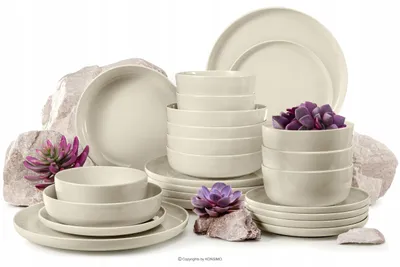Produktbild von Tafelservice Konsimo Victo 24-teilig Beige Keramik für 6 Personen