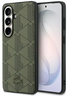 Image de Étui Lacoste en PVC Monogram Blend MagSafe pour Galaxy S26, couleur kaki