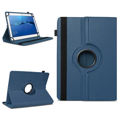 Produktbild von Tablet Hülle für Huawei MediaPad T1 T2 T3 T5 10 Tasche Case 360 Drehbar CoverFarben:Blau