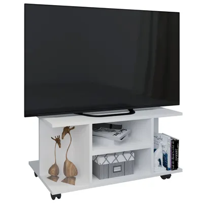 Immagine prodotto di Mobili TV | Lowboard | Scaffale TV con rulli | Dimensioni H. 40 x W. 80 x D. 40 cm | Mobili Fernseh - Findalo