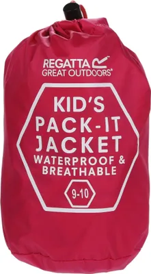 Produktbild von Regatta Great Outdoors Kinder Pack It Jacke III, wasserfest RG3209 (98) (Grenoble Grün)