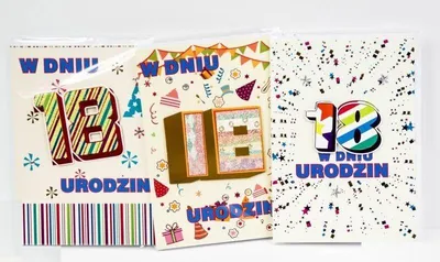 Zdjęcie produktu dla laurka okolicznościowa urodziny 18 | 9860