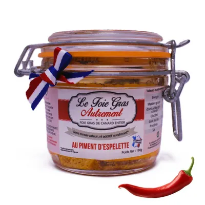 Obrázok produktu pre Foie Gras Entier z kačacej pečene s Piment d'Espelette 200 g – Francúzska špecialita z Baskicka – Relais Gourmet