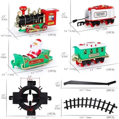 Produktbild von Elektrická vlaková hračka, vianočná vlaková súprava, vlaková hračka Santa's Express Delivery