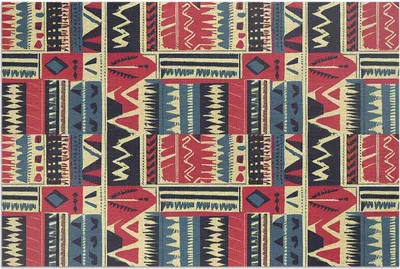 Imagen del producto de Diseño abstracto de inspiración india, estilo bohemio – Alfombra de vinilo – 60x90 cm – Alfombra para exteriores – Terraza – Resistente a la intemperie – Moderna