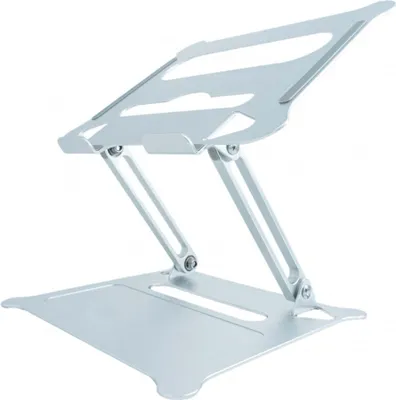 Produktbild von SYSTEM-S Ständer einstellbar zur Kühlung aus Metall in Grau für Notebook Laptop