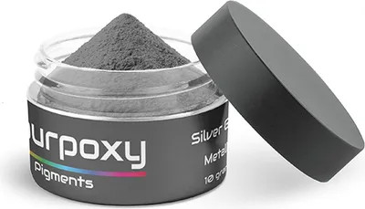 Productafbeelding van Pourpoxy Zilvergrijs Metallic Epoxidpigment, 50 GRAM | Epoxidkleurstof | Pigmentpoeder | Kleurpoeder | Epoxidkleurstof | Pigmentpoeder