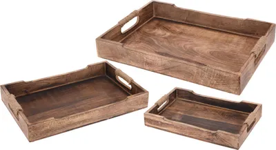 Obrázok produktu pre podnos 31x20x4,5cm mangové drevo, lanové držadlo