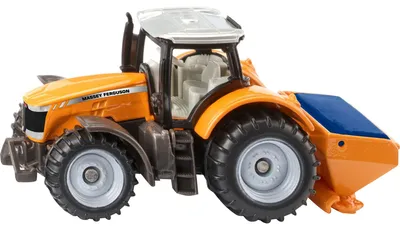 Produktbild von Siku Massey Ferguson with Salt Spreader, Traktor-Modell, Vormontiert, Massey Ferguson, Unisex, Kunststoff, Schwarz, Orange
