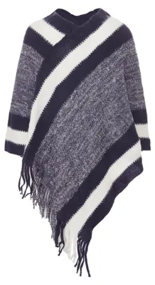 Image de Poncho Dulcey pour femme - Bleu, M
