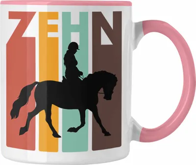 Produktbild von Trendation - 10. Geburtstag Mädchen Reiterin Geschenk 10 Geburtstagsgeschenk Tochter Pferde Pferdeliebhaber (Rosa)