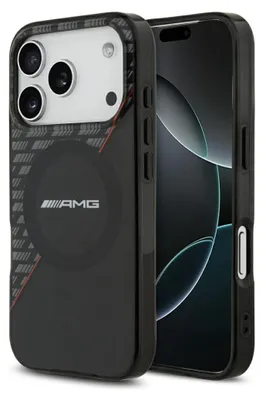 Obrázok produktu pre Puzdro Mercedes AMG MagSafe iPhone 17 Pro plastové čierne červené logo