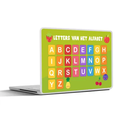 Produktbild von MuchoWow® Laptop Aufkleber Sticker Cover Kinderzimmer - Alphabet - Lernen - Jungen - Mädchen - Kinder - Kinder 40x30 cm - Laptop Dekoration - Selbstklebend