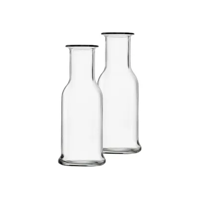Produktbild von Stölzle Lausitz Glaskaraffe Purity /2er Set Karaffen 500 ml/Hochwertige Karaffe Glas geeignet als Wasserkaraffe, Karaffe für Limonade, Weinkaraffe/bruchresistent und spülmaschinenfest Transparent 504 00 64