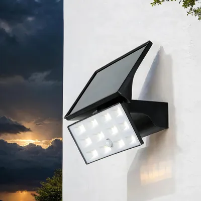 Produktbild von Solarlampe mit Bewegungsmelder Außenwandleuchte LED B: 24,7 cm 4000 K Wandlampe außen Terrassenlampe