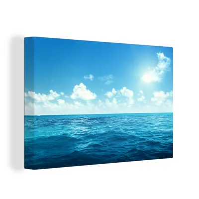 Zdjęcie produktu dla OneMillionCanvasses® - Obraz na płótnie - 150x100 cm, Morze - Niebo - Słońce, dekoracja ścienna z nadrukiem