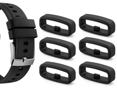 Productafbeelding van 6 x smartwatch-ring, siliconen armband, rubberen gesp, 22 mm