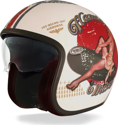 Produktbild von Premier Vintage Pin Up Jethelm, weiß, XS (53/54)