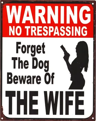 Produktbild von Moritz Retro Deko Blechschild Forget the Dog  of Wife Geschenk-Idee aus Metall Vintage-Design zur Dekoration
