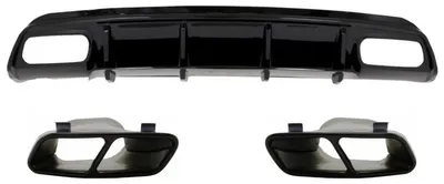 Produktbild von Heckdiffusor für MERCEDES A W176 2012-2015 A45 Facelift Look Tipps Schwarz.