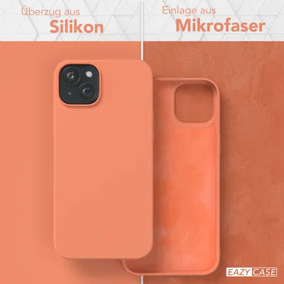 Produktbild von EAZY CASE - TPU Hülle für Apple iPhone 15 Plus, TPU Case stoßfeste Handyhülle, weiches Cover mit Kameraschutz, Silikonhülle in Orange