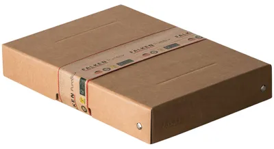 Produktbild von Aufbewahrungsbox Braun, A5, 18 x 25 x 4 cm, mit Deckel,Pappe, genietet