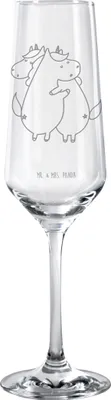 Produktbild von Mr. & Mrs. Panda Glas Einhorn Mitteilung - Transparent - Geschenk, Trinkglas, Unicorn, Champagnerglas, Spruch, Valentinstag, Einhörner, Ehe, Sektglas, Lustig, Sektflöte