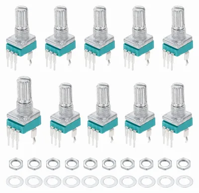 Potentiometer RK097N, B5K, 3-polig, linear, 10 St., 15 mm Achse