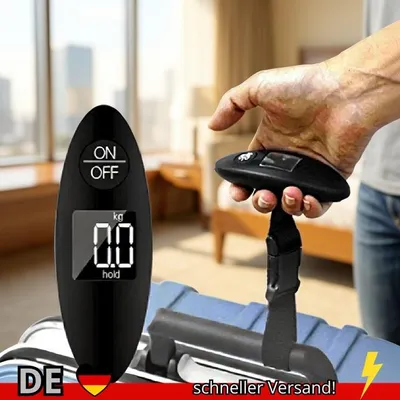Produktbild von 40 Kg 100 G Tragbare Gepäckwaage Hochpräzise Digitale Reise-Hängewaage mit
