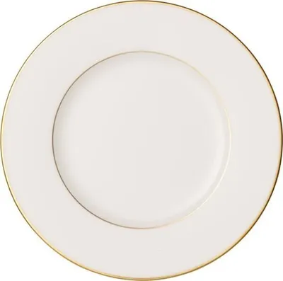 Obrázek produktu pro Villeroy & Boch Anmut Gold, Snídaňový talíř, Kulatý, Porcelán, Zlato, Bílá, Anmut Gold, 22 cm