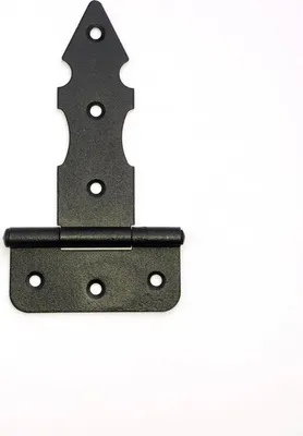 Produktbild von BKshop | Scharnier - Zier-Scharniere - 100 mm - Schwarz - Stabil, Wetterfest, Elegant - Ideal für Türen und Tore