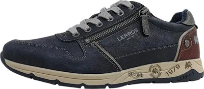 Image de Lerros - Chaussures pour hommes - Mocassins à lacets - Bleus - Style décontracté