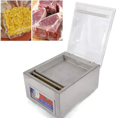 Image de Machine sous vide professionnelle de table Machine sous vide Machine d'emballage sous vide Acier inoxydable pour produits alimentaires 120W 220V EU