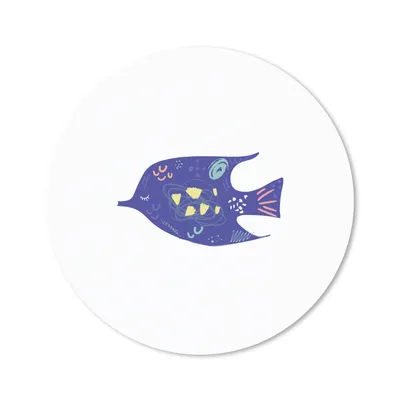Produktbild von MuchoWow® Mauspad Mousepad Fisch - Lila - Pastell 40x40 cm - Mousepads - Maus Mat - Pad - Mausunterlage - Schreibtisch Accessoires
